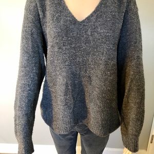 *** SOLD*** H&M Charcoal Gray V-neck Sweater - Size Small.